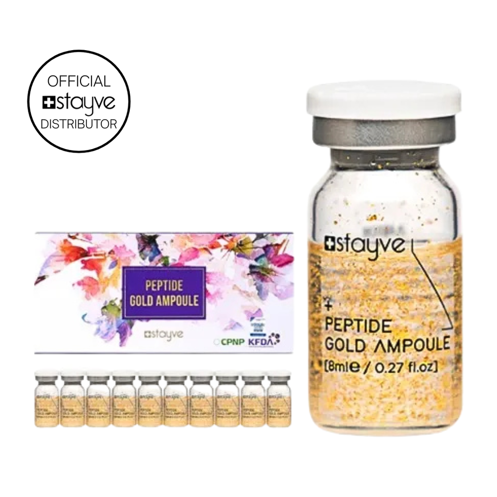 Stayve Peptide Gold Ampoule – anti-ageing microneedling booster – UK supplier Ilunah Aesthetics