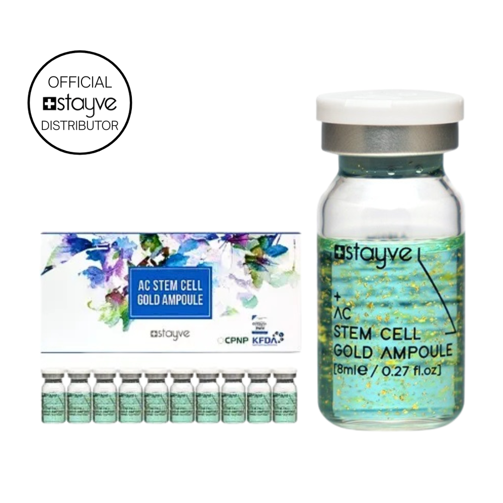 Stayve AC Stem Cell Gold Ampoule – blemish-targeting microneedling serum – UK Stayve stockist - ilunah Aesthetics